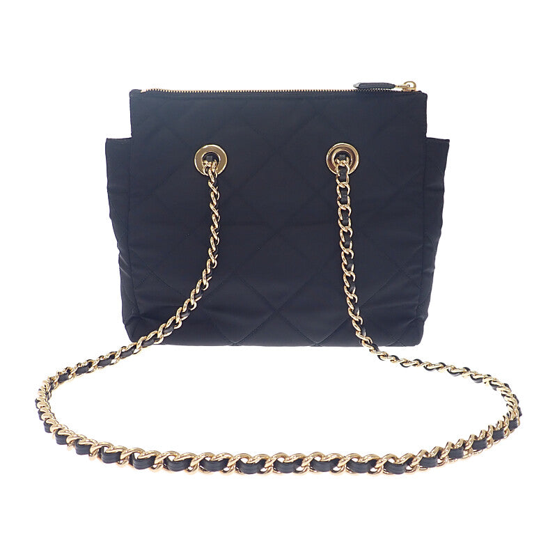 プラダ PRADA Re-Edition 1995 チェーンショルダー 1BG4682A0SF0002 ショルダーバッグ トートバッグ ナイロン ブラック ゴールド金具 レディース【中古】【Aランク】
