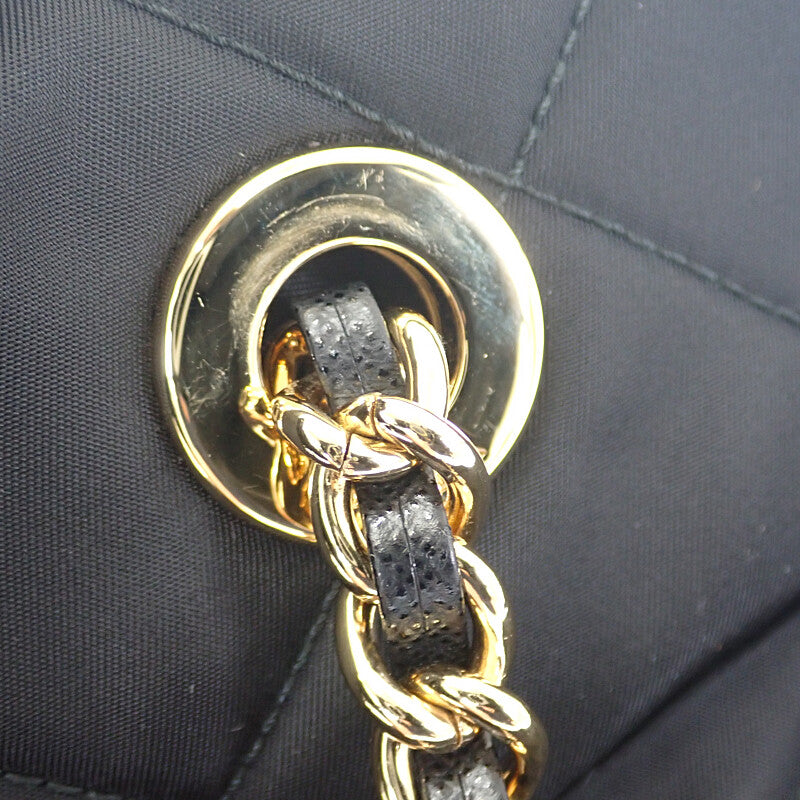 プラダ PRADA Re-Edition 1995 チェーンショルダー 1BG4682A0SF0002 ショルダーバッグ トートバッグ ナイロン ブラック ゴールド金具 レディース【中古】【Aランク】