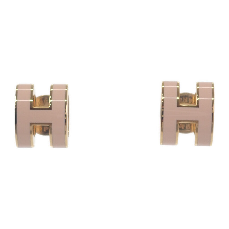 エルメス HERMES ミニポップ H アッシュ ピアス GP ローズドラジェ