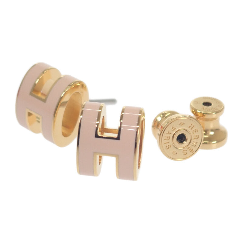 エルメス HERMES ミニポップ H ピアス GP ローズドラジェ ピンク レディース【中古】【Aランク】