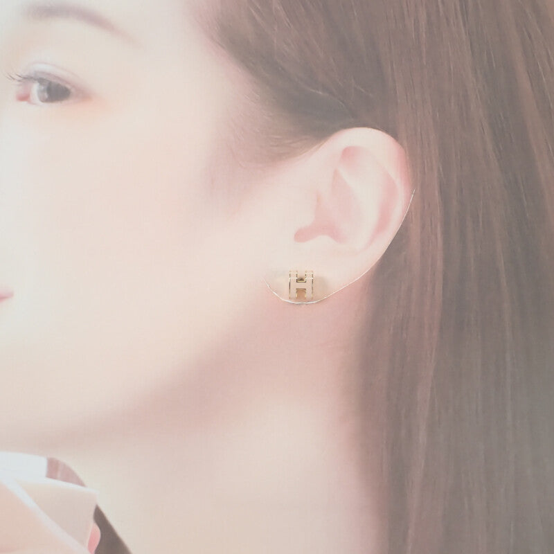 エルメス HERMES ミニポップ H ピアス GP ローズドラジェ ピンク レディース【中古】【Aランク】