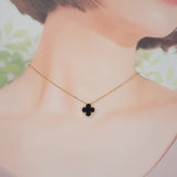 ヴァンクリーフ＆アーペル Van Cleef & Arpels ヴィンテージ アルハンブラ VCARA45800 ネックレス K18イエローゴールド オニキス ブラック オニキス レディース【中古】【Aランク】