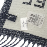 シャネル CHANEL ココマークフリンジ AAA357_B17743 マフラー ウール ブラック ホワイト レディース【中古】【Aランク】