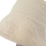 セリーヌ CELINE トリオンフバケット 2AG18892T ハット コットン ポリエステル ホワイト フリーサイズ レディース【中古】【Aランク】