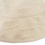 セリーヌ CELINE トリオンフバケット 2AG18892T ハット コットン ポリエステル ホワイト フリーサイズ レディース【中古】【Aランク】