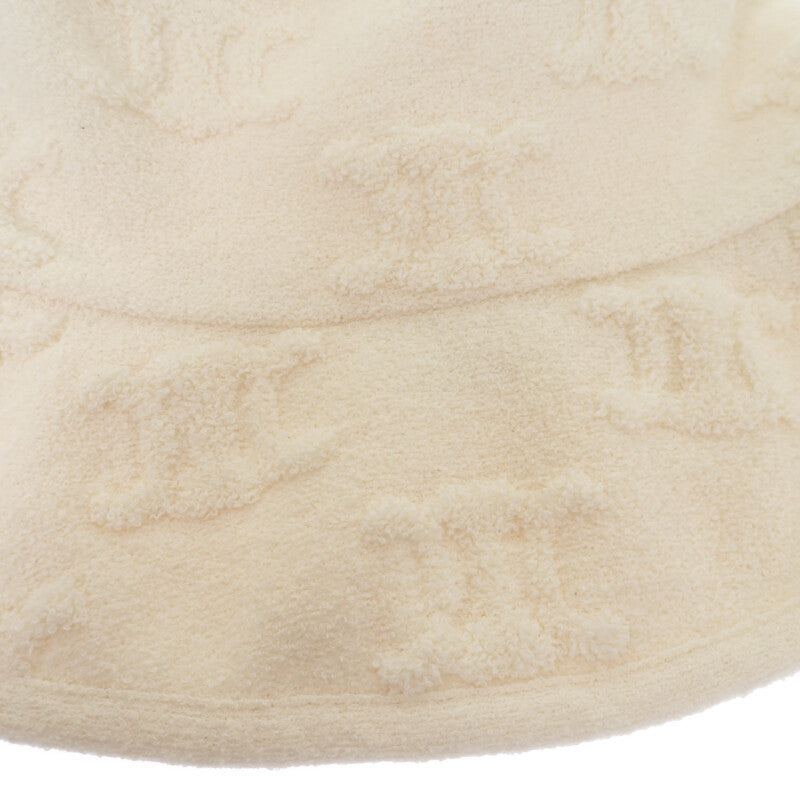 セリーヌ CELINE トリオンフバケット 2AG18892T ハット コットン ポリエステル ホワイト フリーサイズ レディース【中古】【Aランク】