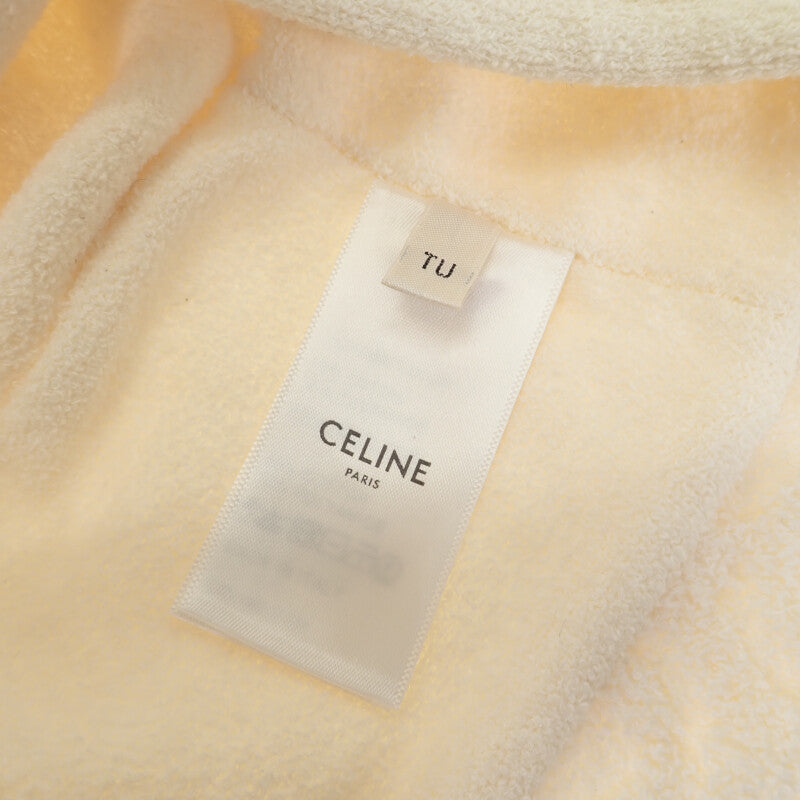 セリーヌ CELINE トリオンフバケット 2AG18892T ハット コットン ポリエステル ホワイト フリーサイズ レディース【中古】【Aランク】