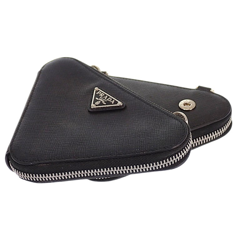 PRADA ムートントライアンクルミニポーチ プラダ PRADA トライアングルミニポーチ 1NR015 2WAYバッグ
