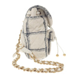 シャネル CHANEL ココマーク バックパック ツイード ランダムプレート AS3615 リュック・デイパック ウール ホワイト ゴールド金具 レディース【中古】【Aランク】