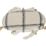 シャネル CHANEL ココマーク バックパック ツイード ランダムプレート AS3615 リュック・デイパック ウール ホワイト ゴールド金具 レディース【中古】【Aランク】