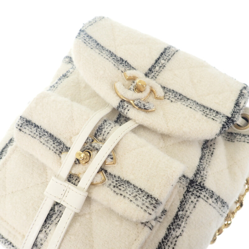 シャネル CHANEL ココマーク バックパック ツイード ランダムプレート