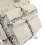 シャネル CHANEL ココマーク バックパック ツイード ランダムプレート AS3615 リュック・デイパック ウール ホワイト ゴールド金具 レディース【中古】【Aランク】