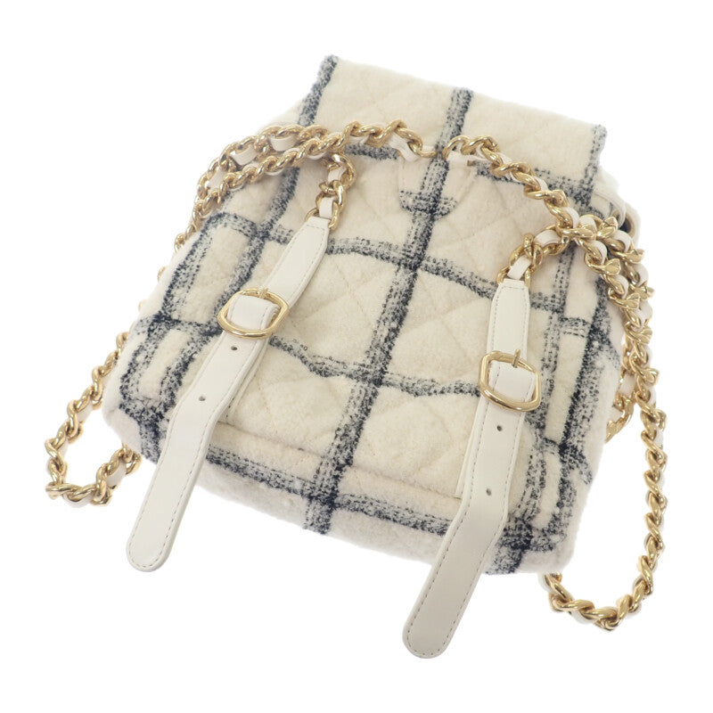 シャネル CHANEL ココマーク バックパック ツイード ランダムプレート