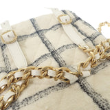 シャネル CHANEL ココマーク バックパック ツイード ランダムプレート AS3615 リュック・デイパック ウール ホワイト ゴールド金具 レディース【中古】【Aランク】