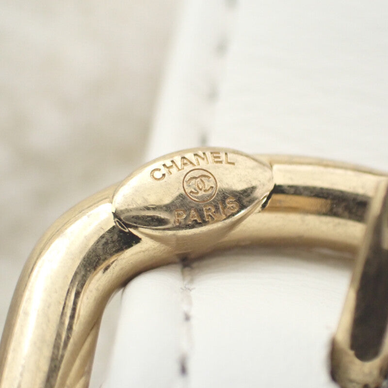 シャネル CHANEL ココマーク バックパック ツイード ランダムプレート AS3615 リュック・デイパック ウール ホワイト ゴールド金具 レディース【中古】【Aランク】