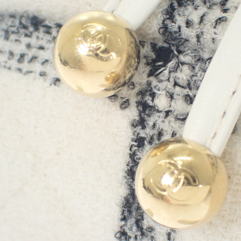 シャネル CHANEL ココマーク バックパック ツイード ランダムプレート AS3615 リュック・デイパック ウール ホワイト ゴールド金具 レディース【中古】【Aランク】