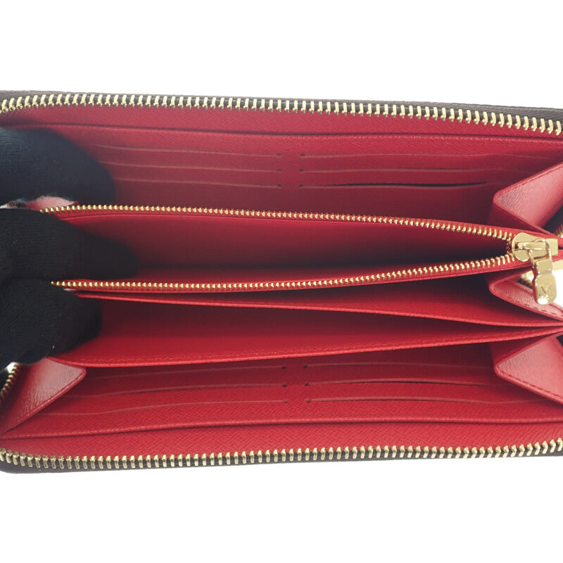 ルイヴィトン LOUIS VUITTON ジッピー・ウォレット ラウンド財布 M41896 長財布 モノグラムキャンバス コクリコ ゴールド金具 レディース メンズ【中古】【Sランク】