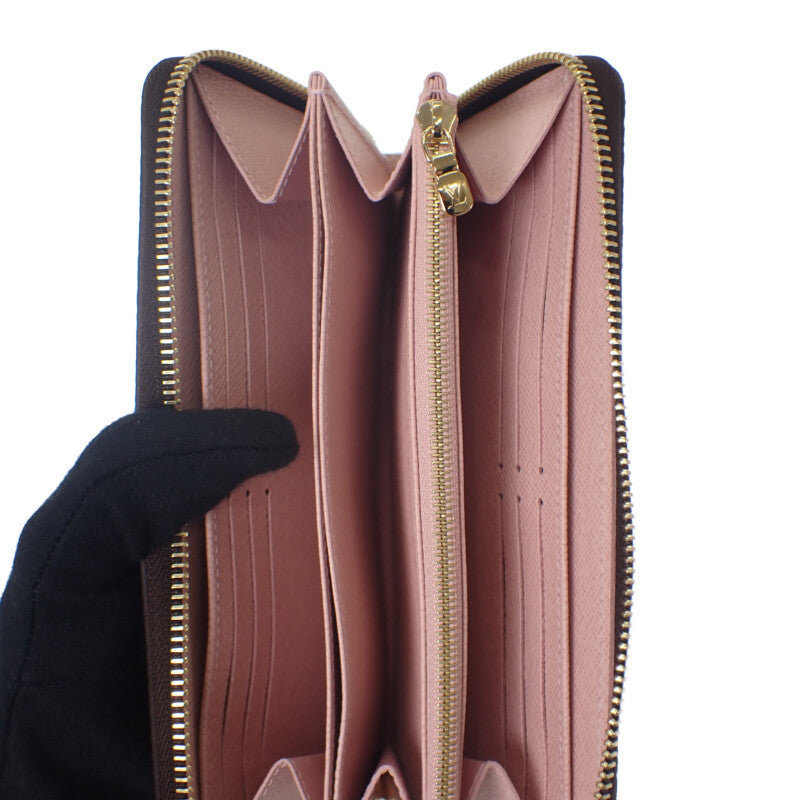 ルイヴィトン LOUIS VUITTON ジッピー・ウォレット ラウンド財布 M41894 長財布 モノグラムキャンバス ローズ・バレリーヌ ゴールド金具 レディース メンズ【中古】【Sランク】