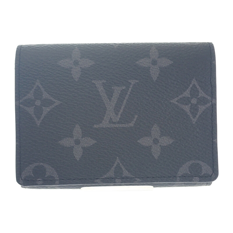 ルイヴィトン LOUIS VUITTON アンヴェロップ カルト・ドゥヴィジット 名刺入れ M12874 カードケース エクリプス ブラック メンズ レディース【中古】【Sランク】