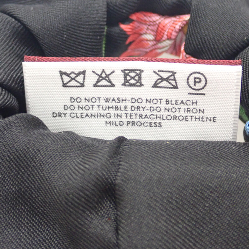 グッチ GUCCI プリントツイルシュシュ 831629_3G001_1060 ヘアアクセサリー シルク ブラック レディース【中古】【SAランク】