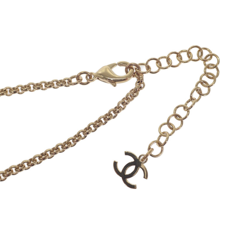 シャネル CHANEL CC シェルネックレス C25C刻印 ネックレス メタル フェイクパール クリスタル ゴールド レディース【中古】【Aランク】