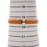 エルメス HERMES オランプブレスレット バングル ボックスカーフ ブラウン ゴールド金具 レディース【中古】【SAランク】