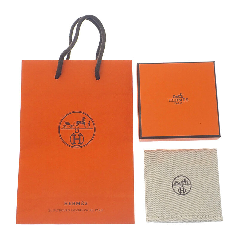 エルメス HERMES オランプブレスレット バングル ボックスカーフ ブラウン ゴールド金具 レディース【中古】【SAランク】