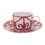 エルメス HERMES ティーカップ&ソーサー ガダルキヴィール 2客  P011016P 食器 ポーセリン レッド メンズ レディース ユニセックス【中古】【Sランク】