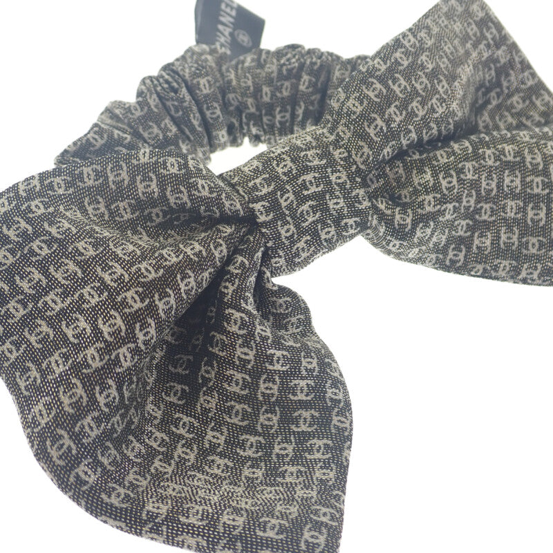 シャネル CHANEL メティエダール コレクション リボン シュシュ AAB193B21142U2103 ヘアアクセサリー シルク ミックスファイバー×メタリックファイバー ブラック＆エクリュ レディース【中古】【Aランク】