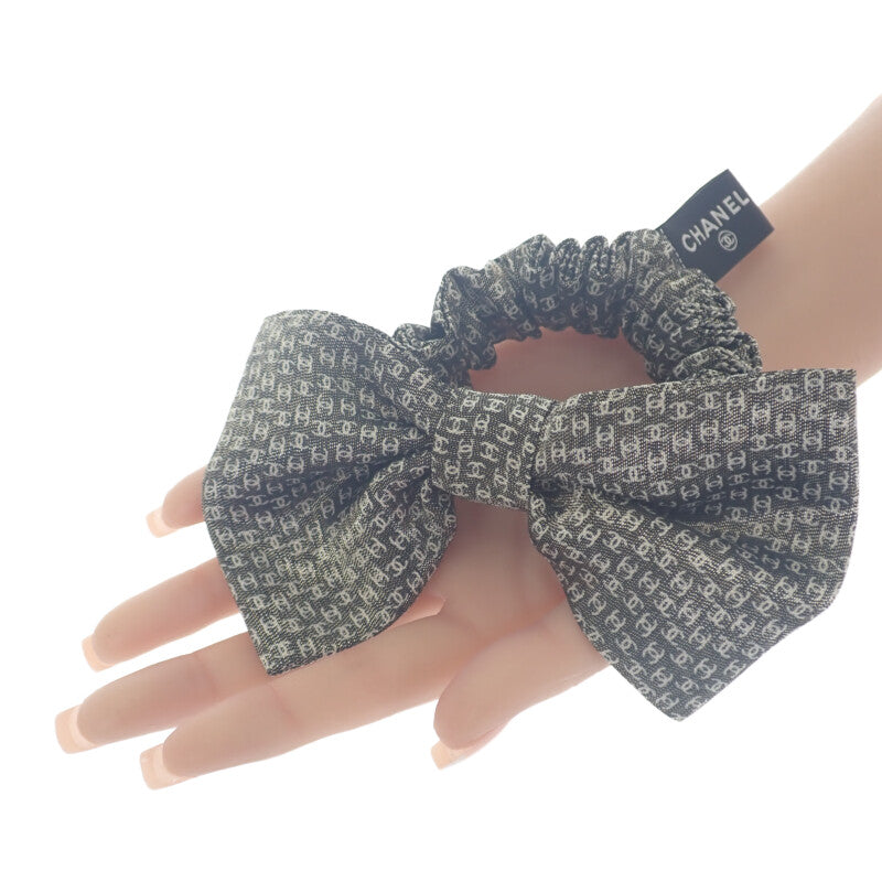 シャネル CHANEL メティエダール コレクション リボン シュシュ AAB193B21142U2103 ヘアアクセサリー シルク ミックスファイバー×メタリックファイバー ブラック＆エクリュ レディース【中古】【Aランク】