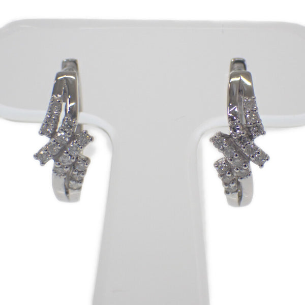 デザインジュエリー ピアス K14ホワイトゴールド ダイヤモンド レディース【中古】【Aランク】