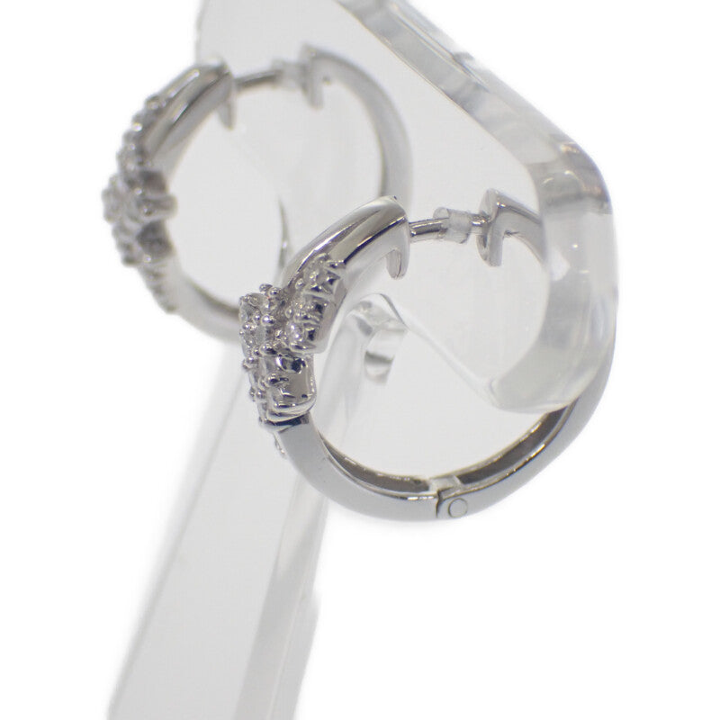 デザインジュエリー ピアス K14ホワイトゴールド ダイヤモンド レディース【中古】【Aランク】