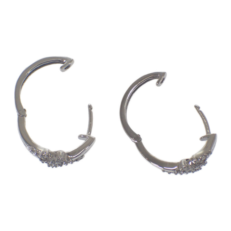 デザインジュエリー ピアス K14ホワイトゴールド ダイヤモンド レディース【中古】【Aランク】