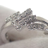 デザインジュエリー ピアス K14ホワイトゴールド ダイヤモンド レディース【中古】【Aランク】