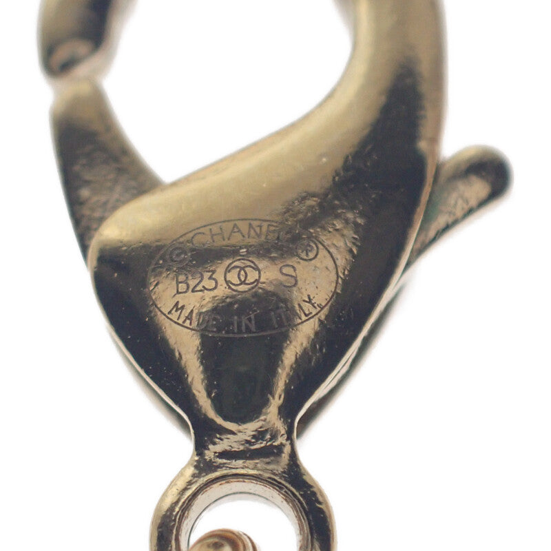 シャネル CHANEL CCスクエア ネックレス メタル ゴールド ブラック