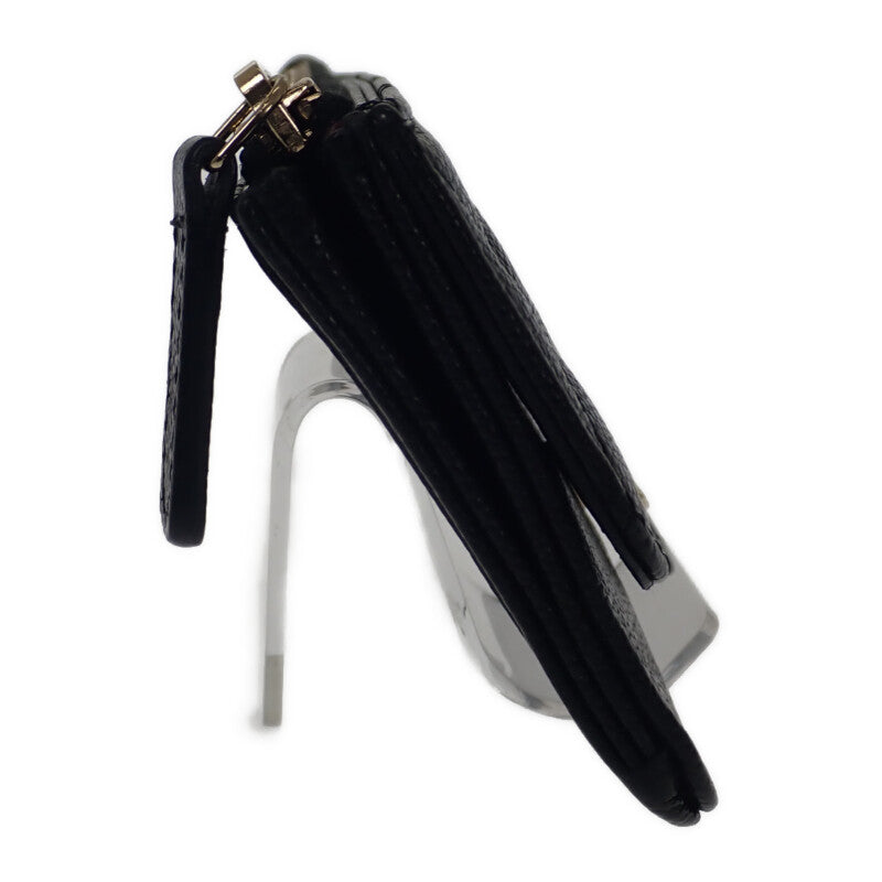 シャネル CHANEL クラシックジップ ココマーク マトラッセ AP2570_B10583_C3906 カードケース キャビアスキン ブラック ゴールド金具 レディース【中古】【ABランク】