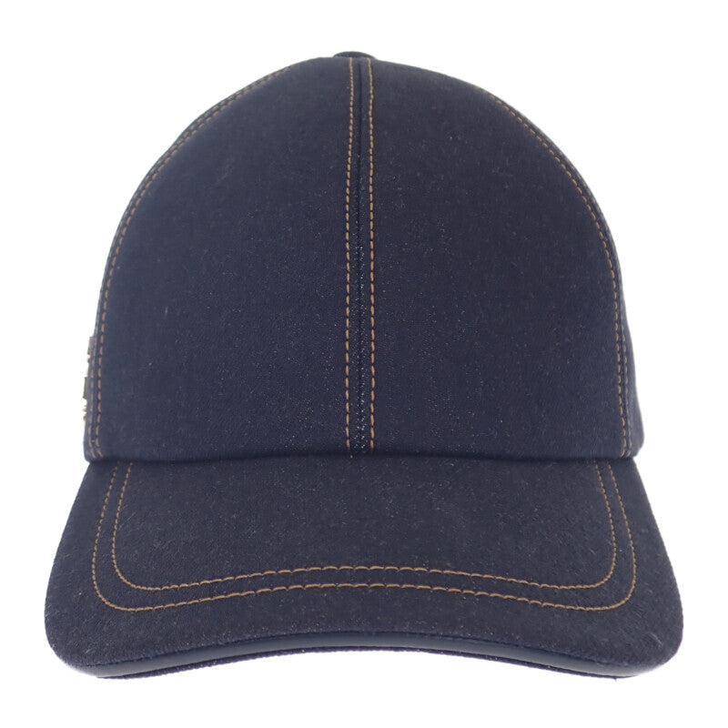 クリスチャンディオール Christian Dior D-Player 58 CPC0093EDEN_C540 キャップ デニム コットン ネイビー メンズ レディース【中古】【Aランク】