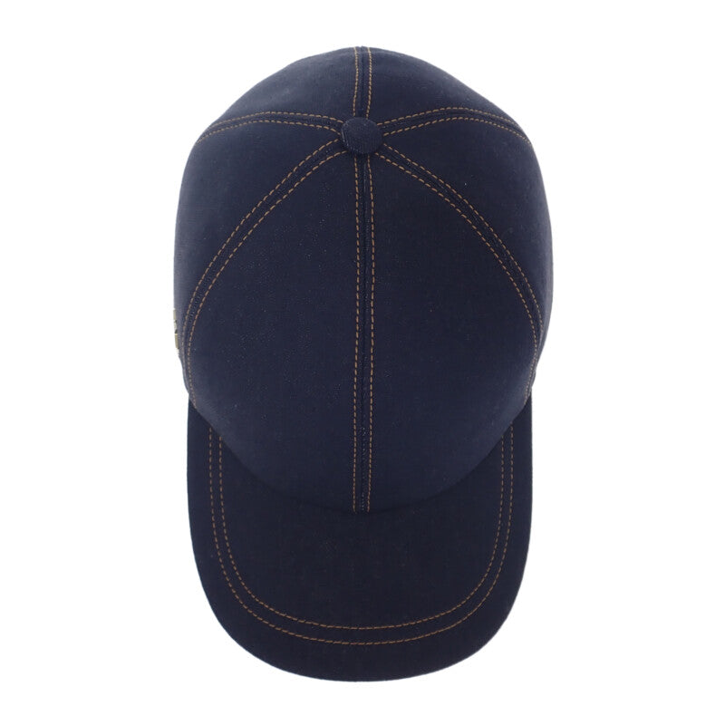 クリスチャンディオール Christian Dior D-Player 58 CPC0093EDEN_C540 キャップ デニム コットン ネイビー メンズ レディース【中古】【Aランク】