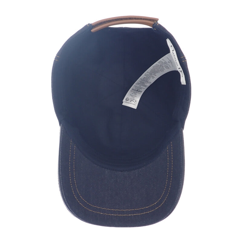 クリスチャンディオール Christian Dior D-Player 58 CPC0093EDEN_C540 キャップ デニム コットン ネイビー メンズ レディース【中古】【Aランク】