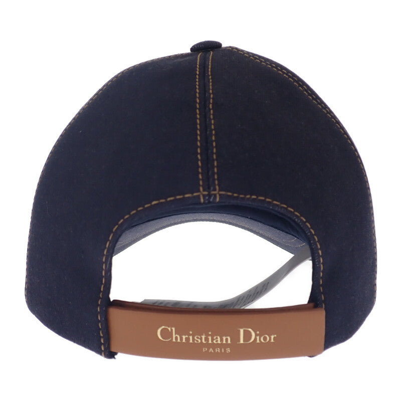 クリスチャンディオール Christian Dior D-Player 58 CPC0093EDEN_C540 キャップ デニム コットン ネイビー メンズ レディース【中古】【Aランク】