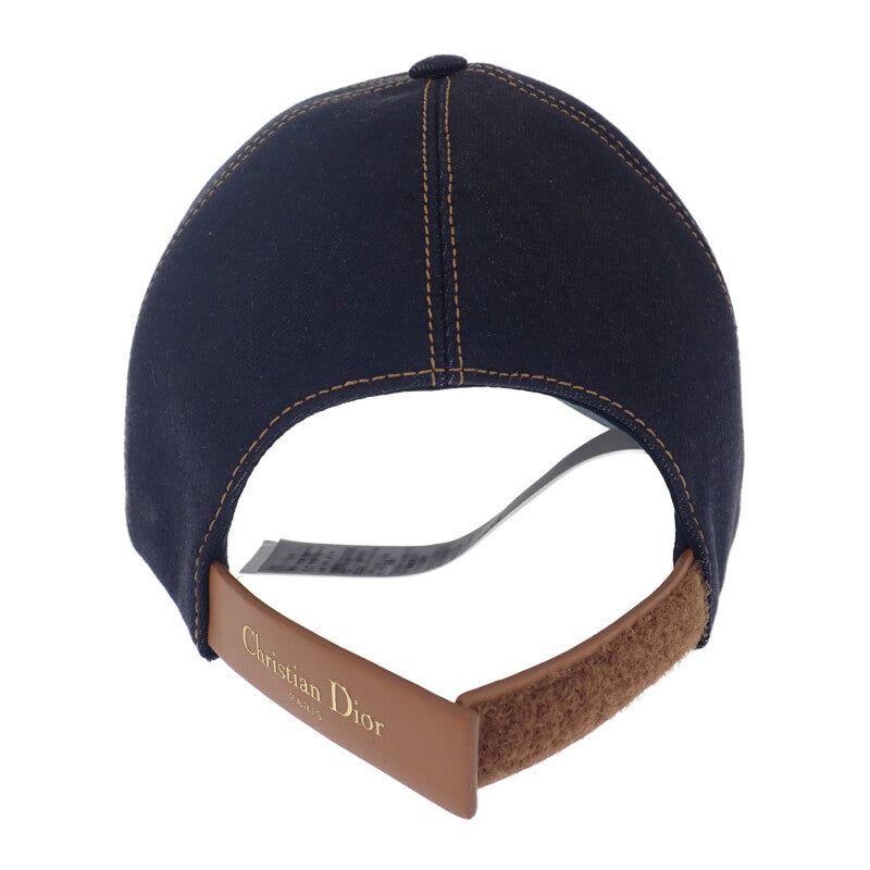 クリスチャンディオール Christian Dior D-Player 58 CPC0093EDEN_C540 キャップ デニム コットン ネイビー メンズ レディース【中古】【Aランク】