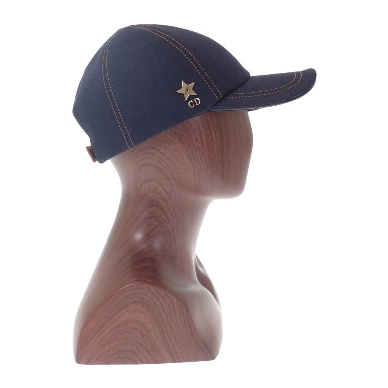 クリスチャンディオール Christian Dior D-Player 58 CPC0093EDEN_C540 キャップ デニム コットン ネイビー メンズ レディース【中古】【Aランク】