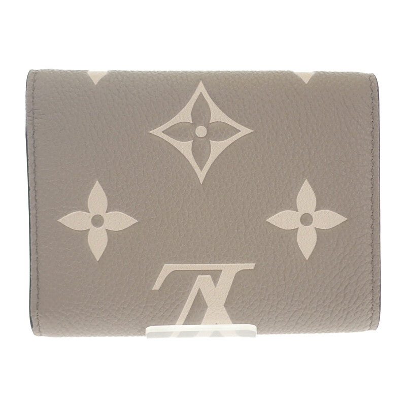 ルイヴィトン LOUIS VUITTON ポルトフォイユ・ヴィクトリーヌ バイカラー M81861 三つ折り財布 モノグラムアンプラント トゥルトレール クレーム ベージュ ゴールド金具 レディース メンズ【中古】【Sランク】