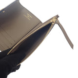 ルイヴィトン LOUIS VUITTON ポルトフォイユ・ヴィクトリーヌ バイカラー M81861 三つ折り財布 モノグラムアンプラント トゥルトレール クレーム ベージュ ゴールド金具 レディース メンズ【中古】【Sランク】