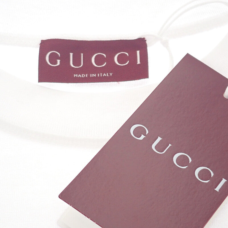 グッチ GUCCI ロング 784364-XJGQU-9074 長袖Ｔシャツ コットン ホワイト メンズ レディース【中古】【Aランク】