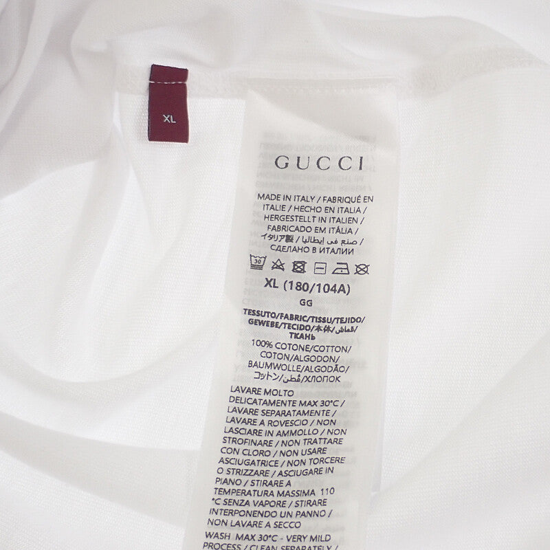 グッチ GUCCI ロング 784364-XJGQU-9074 長袖Ｔシャツ コットン ホワイト メンズ レディース【中古】【Aランク】