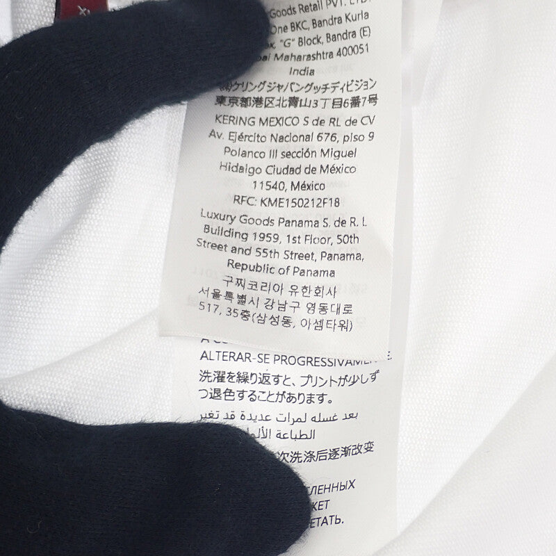 グッチ GUCCI ロング 784364-XJGQU-9074 長袖Ｔシャツ コットン ホワイト メンズ レディース【中古】【Aランク】