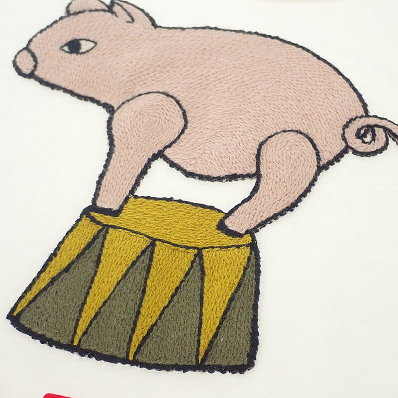 グッチ GUCCI ピッグプリント S 615044_XJCRI 半袖Ｔシャツ コットン アイボリー レディース【中古】【ABランク】