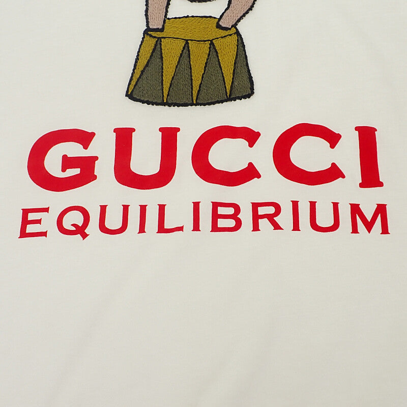 グッチ GUCCI ピッグプリント S 615044_XJCRI 半袖Ｔシャツ コットン アイボリー レディース【中古】【ABランク】