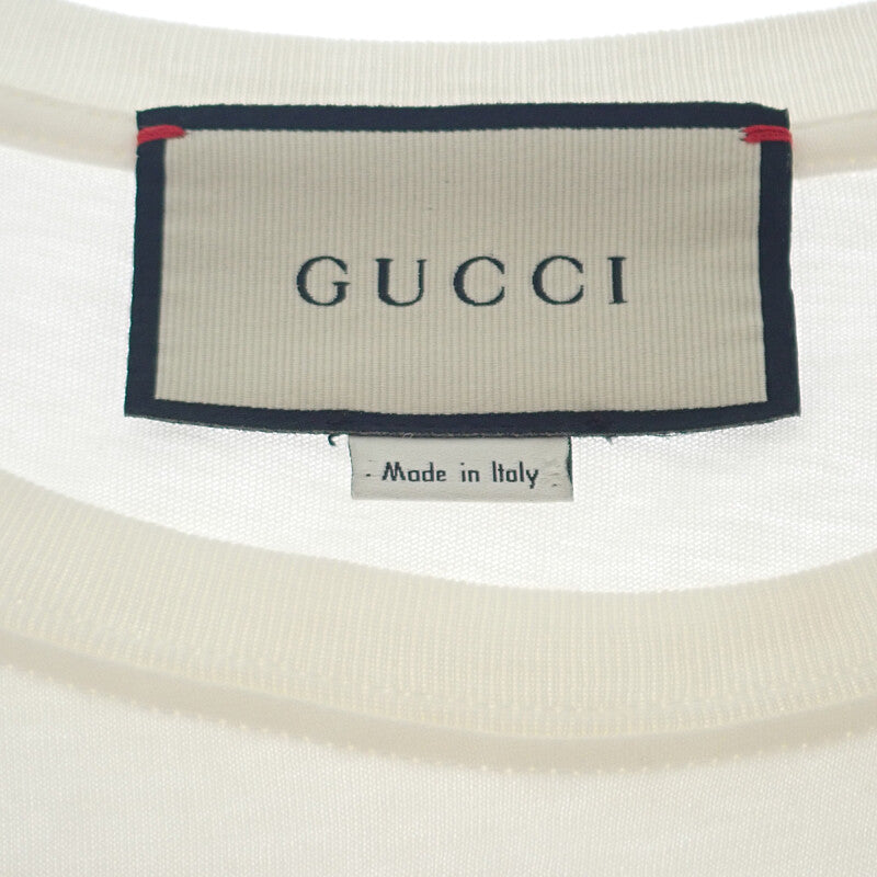 グッチ GUCCI ピッグプリント S 615044_XJCRI 半袖Ｔシャツ コットン アイボリー レディース【中古】【ABランク】